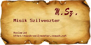 Misik Szilveszter névjegykártya